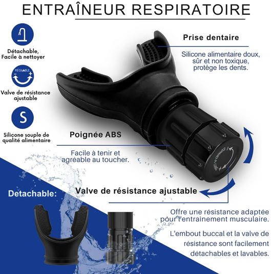 Entraîneur respiratoire - Renforce la Capacité Pulmonaire